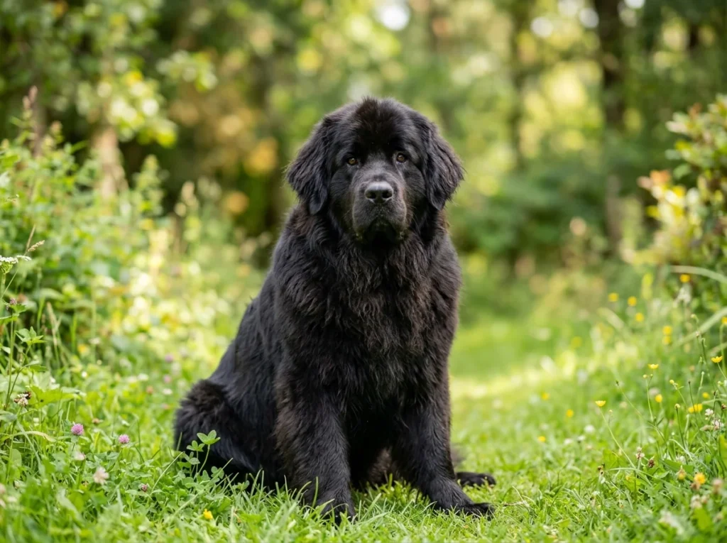 Portrait of a gentle giant dog breed with a calm and friendly expression