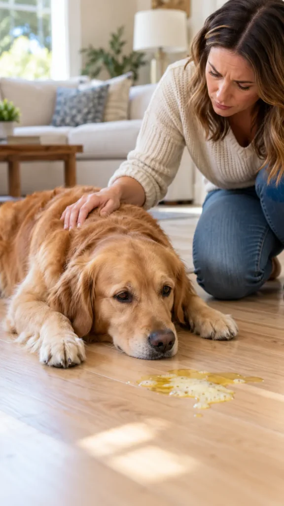 dog-vomiting-yellow-bile