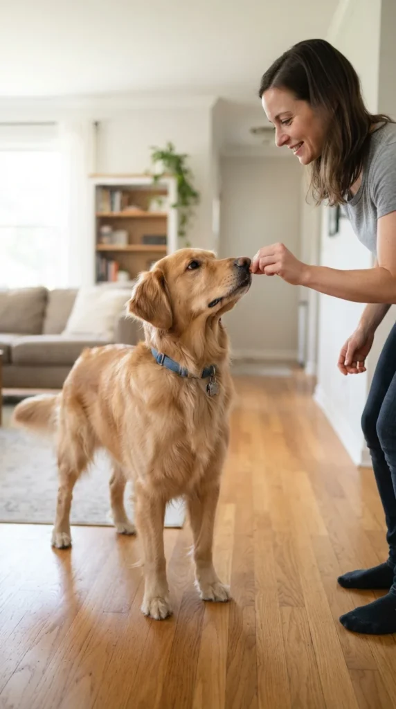 2. Teach “Four Paws on the Floor”